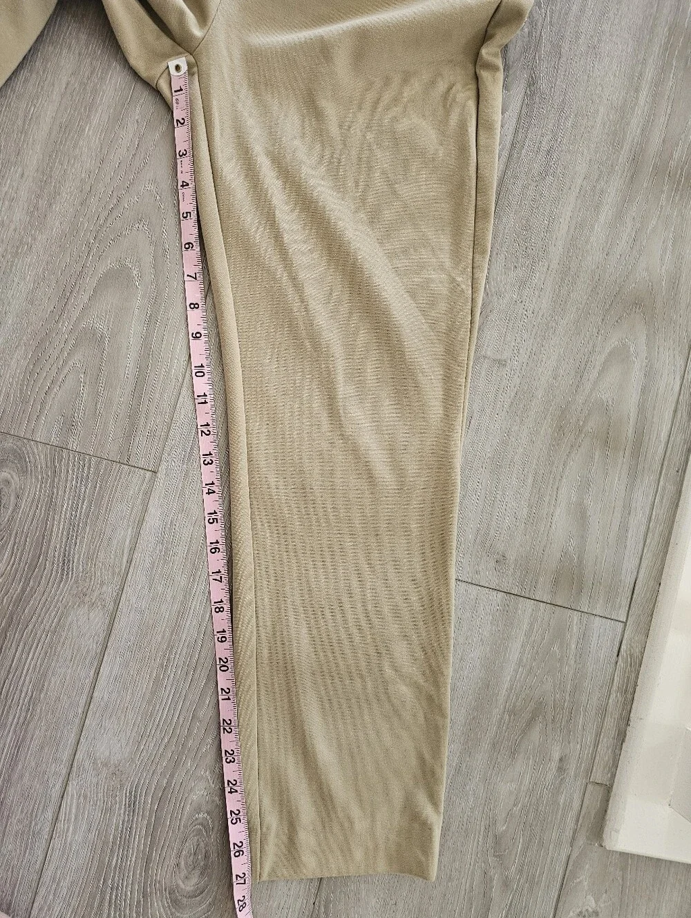 Michael Kors Camel Beige Stretch Ankle Trousers Workwear Pants Size 12 Hemmed